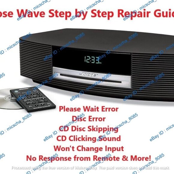Bose Wave AWRCC1 AWRCC2 DIY Repair Kit Guide Capacitors Step by Step Fix CD - Picture 1 of 3